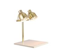 Food Heat Lamp, Warmer Light Lamp for Buffet Food Service, 500W Commercial Food Warmer Lamp, Marble Base, Rapid & Stable Heating, for Kitchen Restaurant (Double Head)(F)