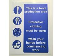 Food Hygiene Health and Safety Sign wash Your Hands Protective Clothing Sign