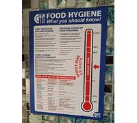 Food hygiene poster A4 (297mm x 210mm) what you need to know temperature Posters. 400g Laminated kitchen Signs Health and safety poster. Food safety temperature sign Full colour