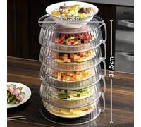 Food insulation cover transparent dustproof foldable multi layer plastic kitchen cover to keep food fresh and safe from airborne particles (Five layer)