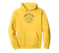 Food is Life: Culinary Wellness Lifestyle Pullover Hoodie, Adult Unisex, Lemon, S