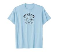 Food is Life: Culinary Wellness Lifestyle T-Shirt, Men, Baby Blue, M