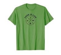 Food is Life: Culinary Wellness Lifestyle T-Shirt, Men, Grass, L