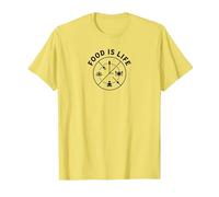 Food is Life: Culinary Wellness Lifestyle T-Shirt, Men, Lemon, 3XL