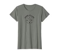 Food is Life: Culinary Wellness Lifestyle T-Shirt, Women, Olive Heather, S