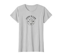 Food is Life: Culinary Wellness Lifestyle T-Shirt, Women, Silver, XXL