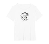 Food is Life: Culinary Wellness Lifestyle T-Shirt, Women's Plus, White, 5X