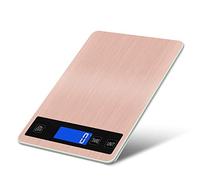 Food Kitchen Scale, Digital Kitchen Scale Baking, Cooking Scale, USB Charging Mini Food Electronic Scale Cooking, Keto and Meal Prep, Stainless Steel (Rose Gold, 10kg)