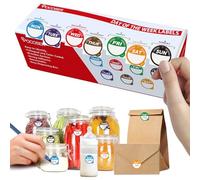 Food Label Stickers for Containers with Dispenser Box, Removable Day Dot Date Labels Peel Tab 7 Day of The W or Home Freezer Breastmilk Restaurant Supplies Week Monthly Planners Meal Prep