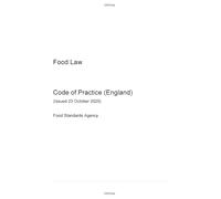 Food Law Code of Practice (England) October 2025. 23/10/2025