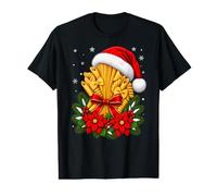Food Lover Floral Santa Hat Pasta Food Christmas Value Graphic T-Shirt