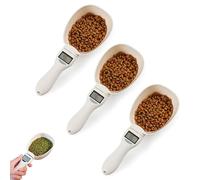 Food Measuring Scoop Scale, Digital Measuring Spoon Scale, 1000g/0.1g Digital Measuring Scale Spoon with LCD Display, Cooking Kitchen Weight Scale for Dispensing Food Condiments, Dog Cat Food (3PCS)