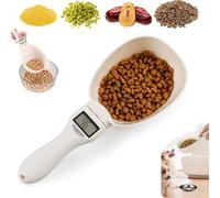Food Measuring Scoop Scale, Digital Measuring Spoon Scale Scale Highly Accurate Measuring Spoon Scale with LCD Screen Display and Replaceable Spoons for Kitchen/Pet Food Measuring Scoop (1 pcs)