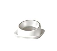 Food Non-slip 15 Slope For Bowl Neck Kitten Puppy Degrees Anti-overturning Cat Pet Dogs Feeder Safeguard Cats Anti-ant(WHITE)