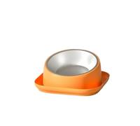 Food Non-slip 15 Slope For Bowl Neck Kitten Puppy Degrees Anti-overturning Cat Pet Dogs Feeder Safeguard Cats Anti-ant(Orange)