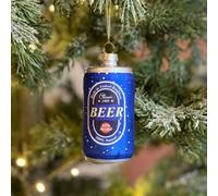 Food or Drink Glass Christmas Bauble (Beer Can 9.5x4.5x4.5cm)