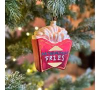 Food or Drink Glass Christmas Bauble (Box of Fries 10x8.5x3.5cm)