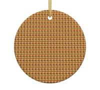 Food Pattern Funny Print Ceramic Christmas Tree Ornament for Home Bedroom Shops Area Festive Hanging Decor