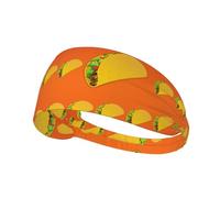 Food Pattern Funny Print Non-Slip Elastic Running Headband, Sweat Absorbing Stretchy Hair Bands For Gym Yoga, Soft Skin-Friendly Foldable Workout Headband