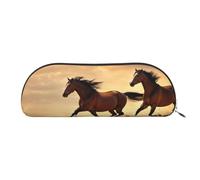 Food Pattern Funny Print Receive Bag Makeup Bag Cosmetic Bags Travel Storage Bag Toiletry Receive Bags Pencil Case Pencil Bag, Horse Stripes Pattern, One Size