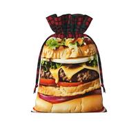 Food Pattern Funny Print Reusable Gift Festive Drawstring Bags Versatile Party Pouches Seasonal Celebrations