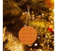 Food Pattern Funny Print Xmas Ceramic Ornaments Christmas Tree Round Shaped Hanging for Home Office Decor