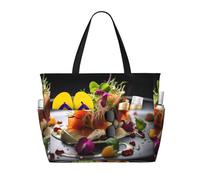 Food Photography Print Large Capacity Travel Bag For Women Beach Tote Bags Duffle Bag,For Travel Gym Vacation