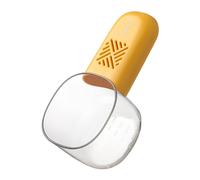 Food Portioner Measuring Spoon for Dog & Cat Food with Integrated Scale and Moisture Protection Yellow 250ml