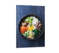 Food Poster Bibimbap in Stone Pot Decorative Painting Canvas Wall Posters And Modern Family Bedroom Decor 20x30inch(50x75cm)
