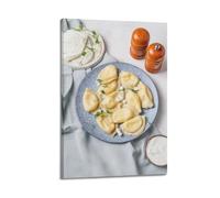 Food Poster Polish Dumplings with Goat Cheese Decorative Painting Canvas Wall Posters And Modern Family Bedroom Decor 12x18inch(30x45cm)