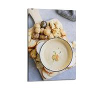 Food Poster Swiss Style Veggie Cheese Fondue Decorative Painting Canvas Wall Posters And Modern Family Bedroom Decor 16x24inch(40x60cm)