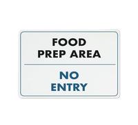 Food Prep Area Only No Entry Sign 12 X 8 Inches Aluminum Sign Reflective - Uv Protected, Waterproof, Weatherproof And Fade Resistant - 4Pre-Drilled Holes