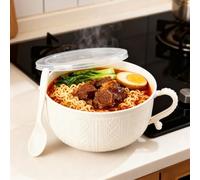 Food Prep Containers with Lids 25 Oz Insulated Mug with Lid Design Large Soup Cup Plate Perfect for Coffee Stews Ideal