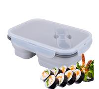 Food Prep Tank Container Box | Silicone Lunch Box with Two Space Compartments: Salvation Lunch Box, Microwave Stove,