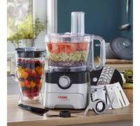 Food Processor 1000W with 7 Blades - Kitchen Chopper & Blender Machine Cooks Professional Silver One Size