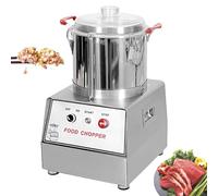 Food Processor, 1400RPM Electric Chopper with Stainless Steel Bowl, Clear Lid & S-Blade for Restaurant Kitchen