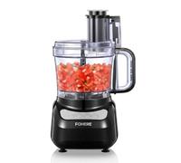 Food Processor 2.3L with 3 Speeds, 2 in 1 Feed Chute | 2-in-1 Meat Grinder & Vegetable Chopper, Stainless Steel, for Mincing, Dicing, Shredding, Puree, Kneading, Easy to Clean