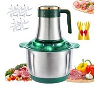 Food Processor 500W, 5L Meat Grinder with Gloves, 5 Gear Control, 6 Sharp Blades, Food Chopper for Meat, Vegetables, Fruits, and Nuts