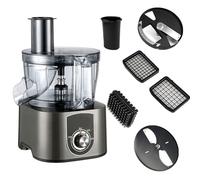 Food Processor 600W - 7L Electric Vegetable Dicer with 2 Cutterheads, 2 Speed Settings for Chopping, Blending, Kneading, Grinding, Whisking, Cheese Shredding, Meat Cutting