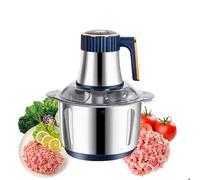 Food Processor Electric, 500W Multifunctional Meat Grinder, 5L Stainless Steel Bowl, 5 Speed Settings, Electric Kitchen Chopper with 6 Blades for Meat and Vegetables