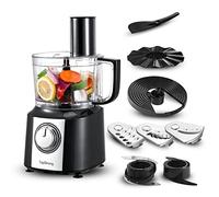 Food Processor, TopStrong 6-in-1 Food Processor and Blender with Chopping Slicing Shredding Kneading Stirring, 800W, 2 Speeds with Pulse, 2L Mixing Bowl, 3-in-1 Cutting Disc
