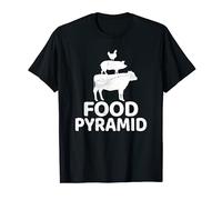 Food Pyramid - Cow Pig Chicken Carnivore Protein Meat Eater T-Shirt