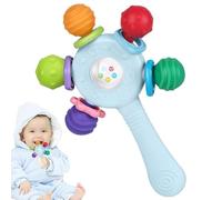 Food Quality Baby Teething Ring - BPA - Free,Anti-Strangling Design,Grip strengthening,Suitable for Hearing Development and Teeth Development,Ideal for Babies Aged 0-36 Months (Blue)