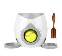 Food Reward Machine Toy, Interactive Dog Toy, Pet Feeder with 2 Balls, Scoop, 2 Food Trays, Interactive Pet Toy for Exercise gray