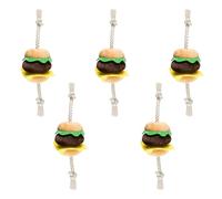 Food Rope Dog Toy - Pack of 5 - Burger - Give Your Dog Something to Chomp Down - the Perfect Playmate for Tug and Chew Fun, Keeping Your Furry Friend Entertained and Stimulated for Hours