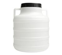 Food-Safe Plastic Barrels with Screw-On Lid - Durable Storage Drum for Fermentation, Water, and Food, Lightweight with Handles (10L Round Barrel)