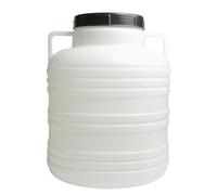 Food-Safe Plastic Barrels with Screw-On Lid - Durable Storage Drum for Fermentation, Water, and Food, Lightweight with Handles (80L Round Short Barrel)