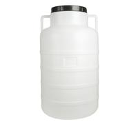 Food-Safe Plastic Barrels with Screw-On Lid - Durable Storage Drum for Fermentation, Water, and Food, Lightweight with Handles (60L Round Tall Barrel)