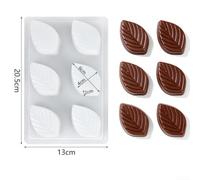 Food Safe PP Chocolate Moulds Leaf Design White | Safe PP material, , smooth edges, clear leaf patterns, dishwasher safe, 20.5x13cm tray