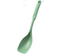 Food Safe Silicone Spatula Spoon With Ergonomic Handle Shape And Integrated Hang Hole For Space Saving Storage(Green)